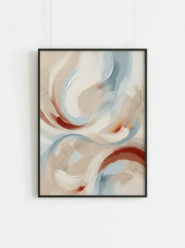 Abstract Acrylic Flowing Waves Sand Texture framed preview