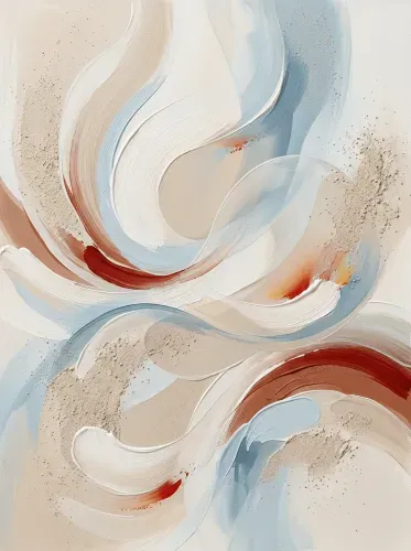 Abstract Acrylic Flowing Waves Sand Texture