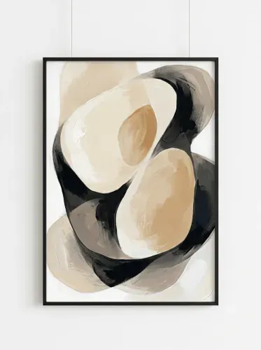 Abstract Acrylic Organic Form Neutral framed preview
