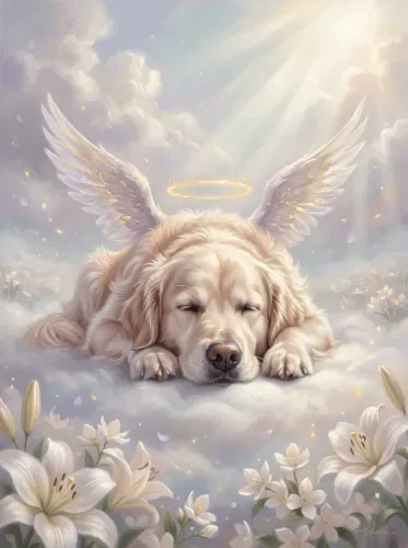 Ethereal Oil Angel Dog Halo Wings