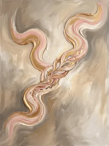 Fluid Acrylic Gold Pink Marble Swirl