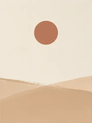 Minimalist Abstract Desert Sun Landscape