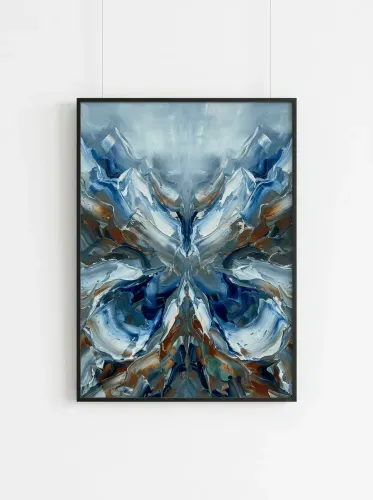 Oil Acrylic Alpine Peak Symmetry Canvas framed preview