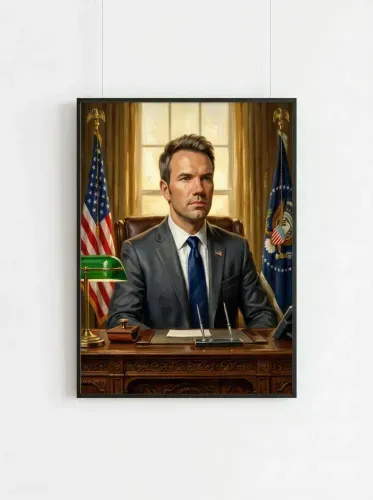 Oil Portrait Executive Oval Office Desk framed preview