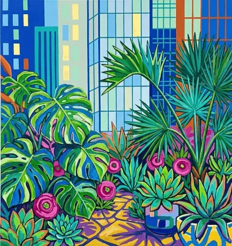 Pop Art Urban Garden Tropical Plants