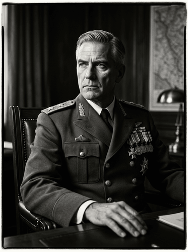 Realistic Charcoal Military Portrait