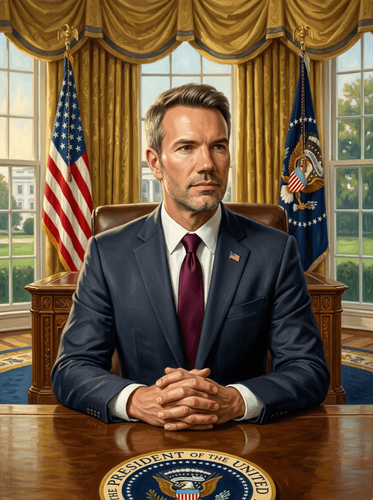Realistic Presidential Portrait Canvas