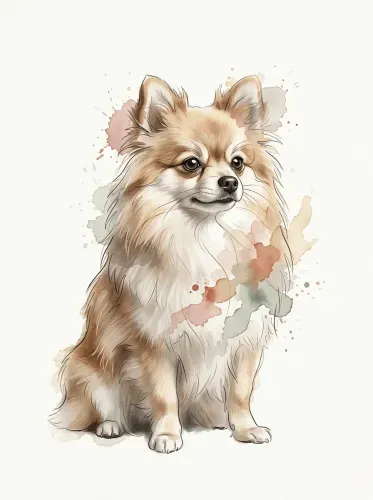 Watercolor Chihuahua Pastel Splash Portrait