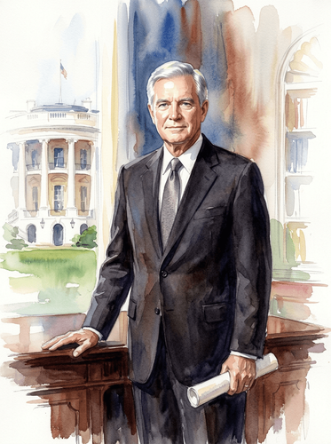 Watercolor Presidential Portrait