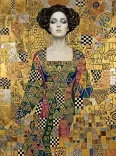 Digital Klimt Gold Leaf Portrait Updo
