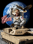 Digital Pop Art Astronaut Canvas